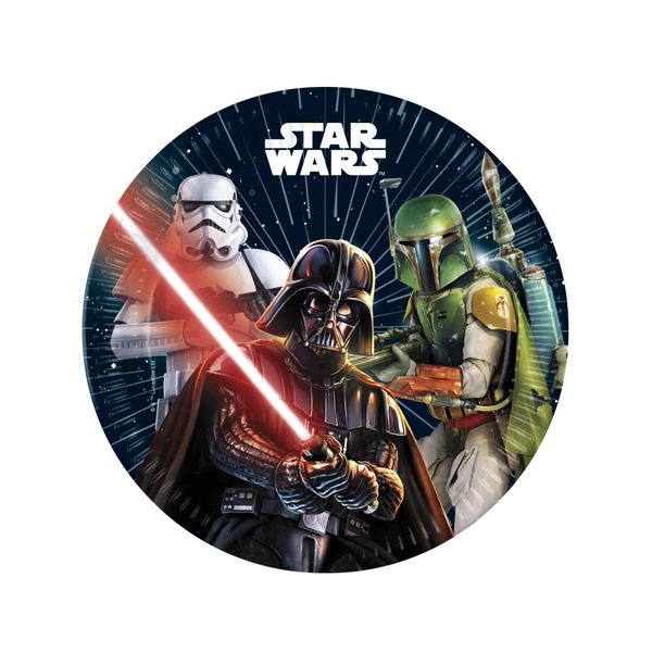 Procos 8 Star Wars Galaxy Paper Plates, 23 cm, Multi-Colour, One Size