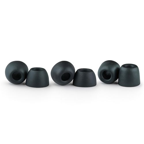 Comply 500 Core Series | Memory Foam Replacement IEM Ear Tips for KZ, Moondrop, FiiO Sennheiser & More | Superior Noise Isolation, Ultimate Comfort, Secure Fit | Variety, Black, Medium (3 Pairs)