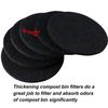 Ddluck 6 Pack Kitchen Compost Bin Filter, Round Food Waste Bins Activa