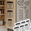 TOOLSSIDE 2 Pack Kitchen Conversion Sign with Kitchen Measurement Conversion Chart for Bulk Products – Vinil Kitchen Conversion Decals - Measurement Chart for Kitchen. They are Clear!