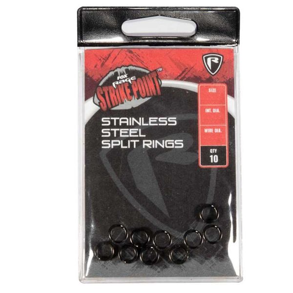 Fox Rage SP Stainless Steel Split Ring – 10 Snap Rings, Size: M