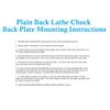 THREADED 1-10 BACKPLATE/ADAPTER FOR 6" LATHE CHUCKS (3900-3312)