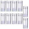 Minsily 10 Pcs 75ml Clear Empty Round Deodorant Containers 2.5 oz Twist Up Bottom Filling Stick Tube Plastic Lip Balm Tube Refillable Deodorant Bottle DIY Make Own Deodorant Lipstick Crayon Chapstick