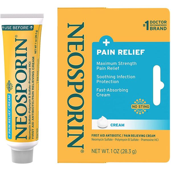 Neosporin Pain Relief Cream Maximum Strength 1 Ounce (Value Pack of 3)