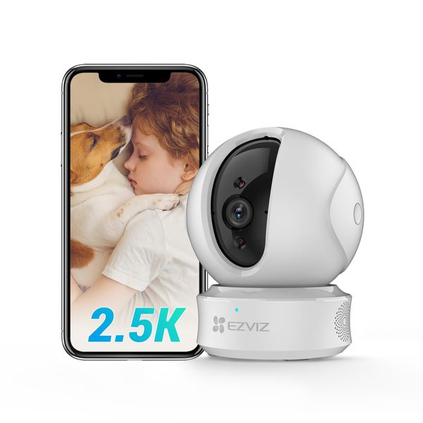 EZVIZ 4MP 2.5K Indoor Camera Wireless with App, Pet Baby Monitor, AI Human Shape Detection, 360 Pan Tilt, Auto Tracking, Motion Detection, 10M Night Vision, Siren, Two Way Talk, Alexa Google Control