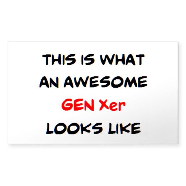 CafePress Awesome Gen Xer Rectangle Bumper Sticker Car Decal