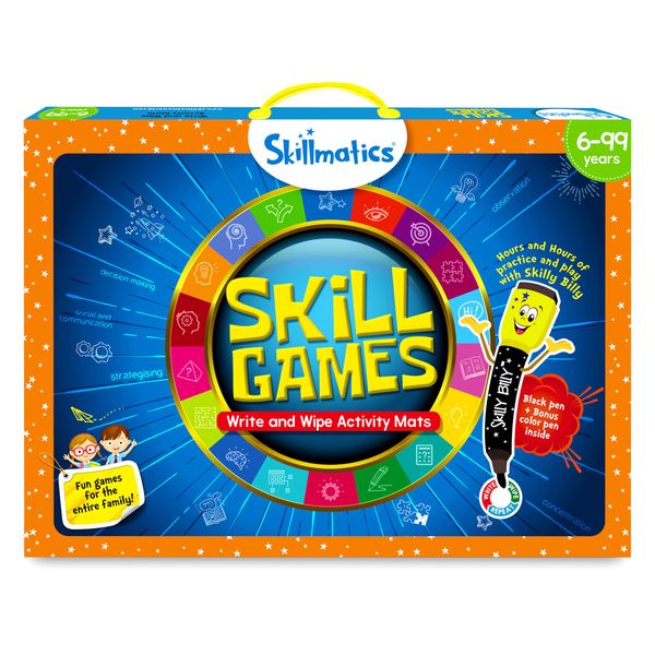 Skillmatics Educational Game : Skill Games | Reusable Activity Mats with 2 Dry Erase Markers | Gifts & Learning Tools for Ages 6 and Up