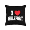 I Love Gulfport Throw Pillow