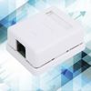 Itonash 2pcs CAT6 Mount Box RJ45-8P8C Network Socket Single Port Desktop Information Network Junction Boxes