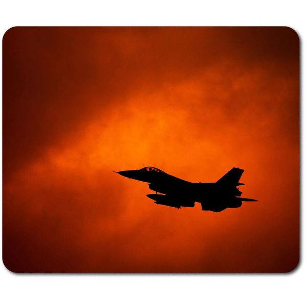 Fighter Plane Mouse Mat Sunset Air Force Airplane Jet Computer PC Gaming Pad #45019