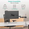 WALI Single Monitor Arm, Universal 3 Tier Arm Fully Adjustable Pole Mount Bracket for WALI Monitor Mounting System (001ARMXL), Black