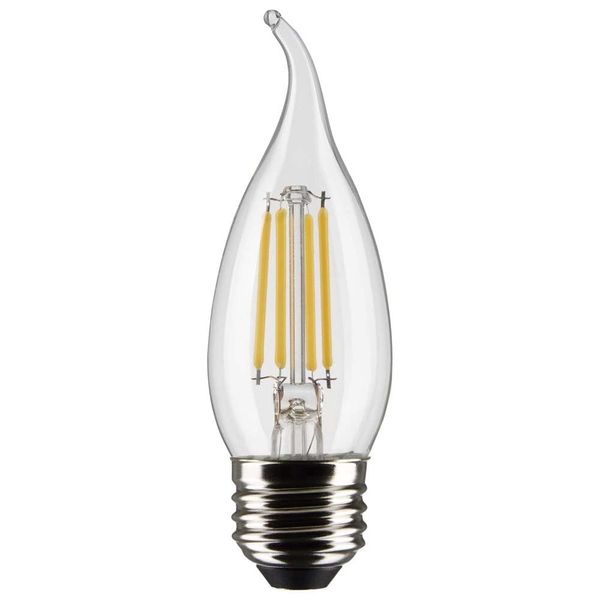 Satco 6Pk 4w CA10 LED 3000K Medium Base Dimmable - 40w equiv