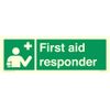 First aid responder Sign - 300x100mm - L31