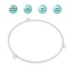 sourcing map Microwave Oven Glass Turntable Support Circle Fittings Roller Bracket White 2 Pcs