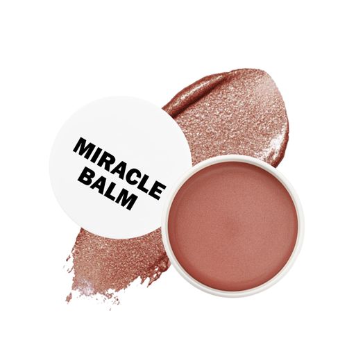Miracle Glow Balm - Hydrating Tinted Cream Blush, Multi-Use Glow Face Balm Makeup for Cheek & Eye & Lip Tint, Creamy Lightweight Blendable Shimmer Blusher, Radiant Skin Finish, 03# Sheer Pink