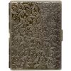 Antique Gold Victorian Compact (9 100s) Etched Metal-Plated Cigarette Case & Stash Box