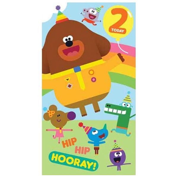 Hey Duggee HD001 Age 2 Birthday Card
