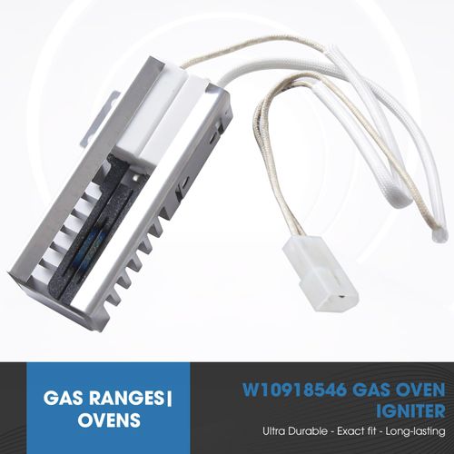 W10918546 Gas Oven Igniter by Seentech; works with Whirl-pool, Ama-na, Es-tate; Replaces part numbers: AP6037202, 98005652, W10140611, WPW10140611