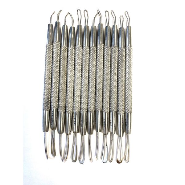 12-PCs Blackhead Whitehead Pimple Spot Comedone Extractor Remover Popper Tools