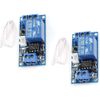 Hailege Set of 2 12V Single Button Double Stability Self-Locking Relay Modules One Button Push Start/Stop Self Locking Relay Modules