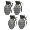 Toy Essentials Gray Pineapple Hand Grenades with Sound Effects - 4 Pack