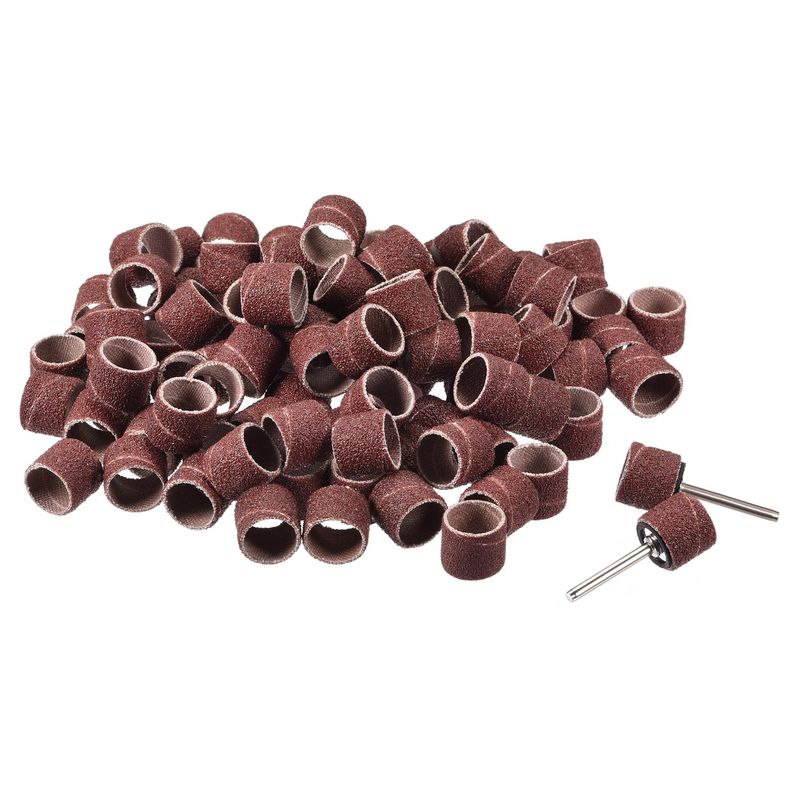 100-Piece 1/2 Inch Sanding Drums - 240 Grit Sanding Sleeves For Rotary
