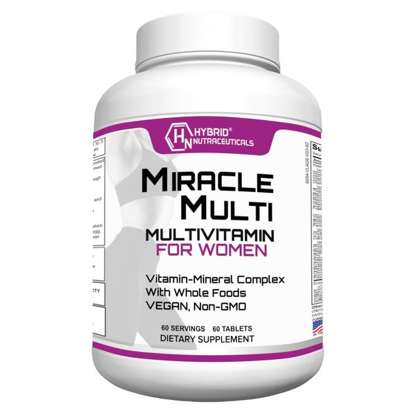 MiracleMulti One a Day Women Multivitamin with Probiotics, Biotin, Folic Acid, Enzymes + Fruit & Vegetable Blend - Immune Support, Heart Health, Energy: 60 Servings (Non-GMO)