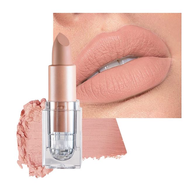 Nude Lipstick Matte Lipstick Long Lasting, Waterproof Non Stick Cup Velvet Lipstick Lip Gloss, Not Fade Non Drying Lipstick for Girls Women