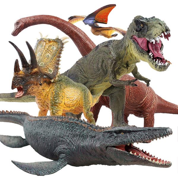 Jaysompro 5 PCS Jumbo Dinosaur Set -Realistic Looking Dinosaur Figures with Play Mat for Dinosaur Lovers-Kids Perfect Holiday Party Gifts-Dinosaur Toy Boys,Girls ,Children's Birthday Favors