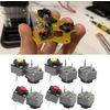 5 Pcs Mute Button 6x6x7.3mm Square Switch Silent Switch Button Micro Switch 10 Million Mouse Micro Switch Industrial Switches(Gray,Black,Red),Pushbutton Switches,