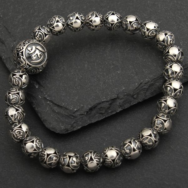 Rosary Men Women Omja Temple Buddhist Fashion Rosary Bracelet All 925 Silver Silver Bracelet