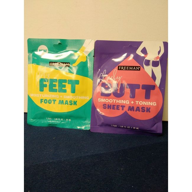 Freeman Foot Mask & Butt Smothing + Toning Mask Each 1 Pair