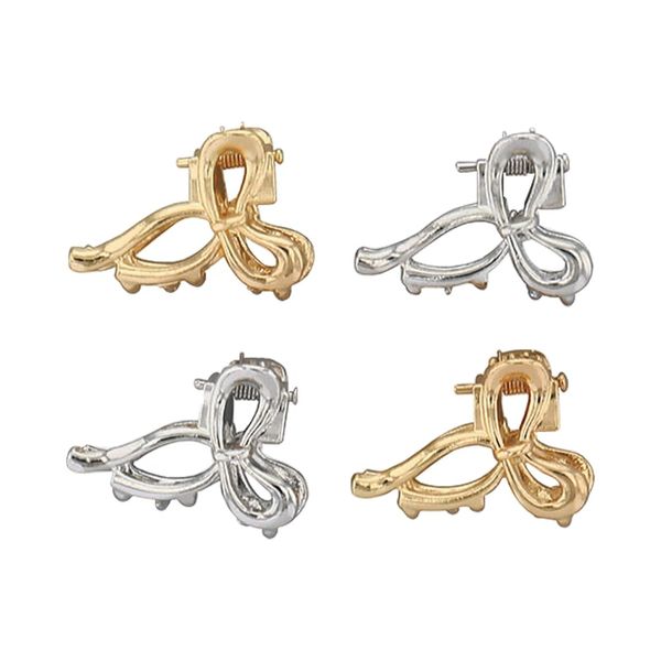 Flower Ring Hair Clip (Set of 4) Metal Parts HHC0478-GD (Gold)