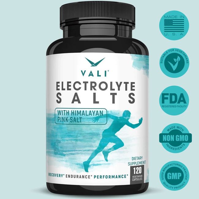 VALI Electrolyte Salts Rapid Oral Hydration Replacement Support - 120 Veg. Caps