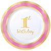 Amscan 430621 PLT Plas 19Cm 1St Bdy Pinkbrdr