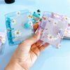 JIHUOO Mini 3 Ring Binder Cover PVC Notebook Loose Leaf Binder Snap Button Loose Leaf Folder Round Ring Binder Cover Protector Purple