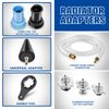 28Pcs Cooling System Leak Test and Pneumatic Purge Fill Set w/ Adapter Caps