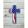Cross PVC Patch - Tactical Morale Patch - USA Flag Patch -Religious -  Hook Back