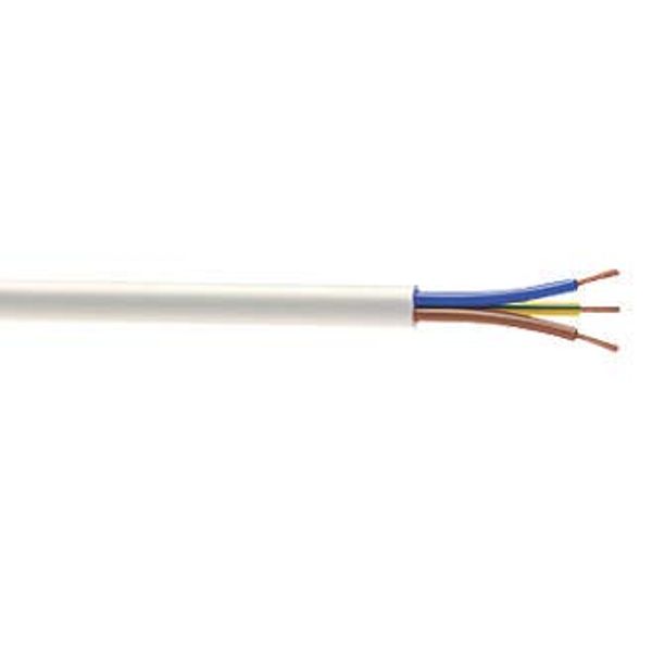 3 Core Round White Flex Flexible Cable 0.75 MM - 1 metre Cut Length