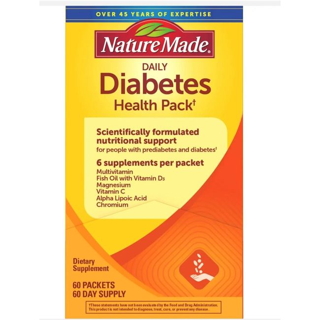 Nature Made Daily DIABETIC Health Pack 60 Packets