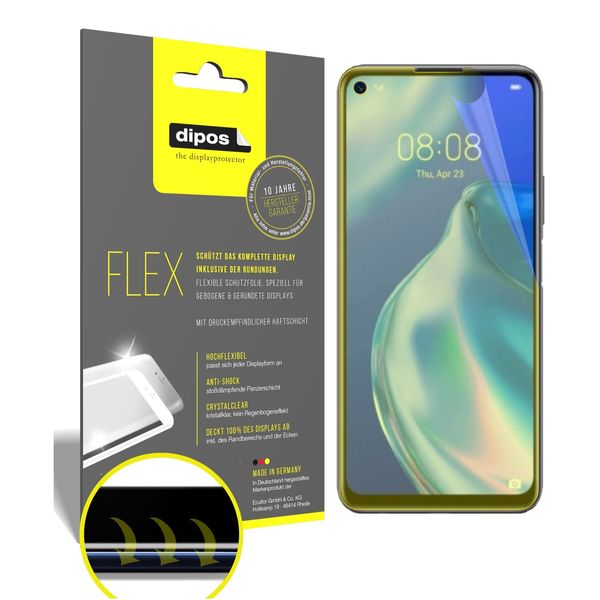 2x Screen Protector for Huawei P40 lite 5G Protective Film covers 100% dipos
