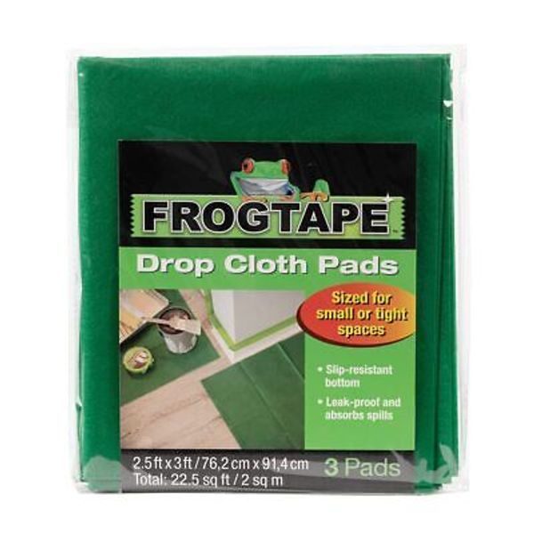 Painting Drop Cloth Pads, Leak-Proof and Non-Slip, 2.5 Feet x 3 Feet Each, Gr...