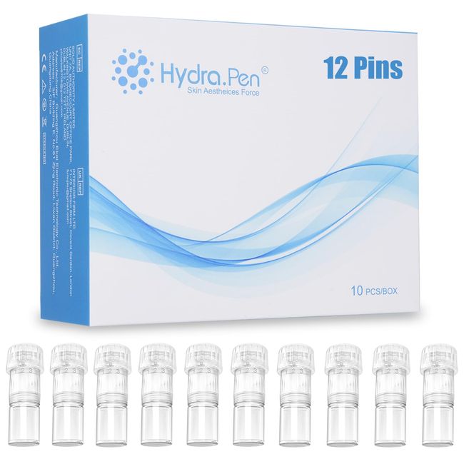 Dr.pen Hydra.Pen H3 Cartridges 12 Pins, Original Hydra.Pen Replacement Cartridges for Microneedling Pen H3 Model, Authentic Disposable Microneedling Cartridges (12 Pins, 10Pcs)