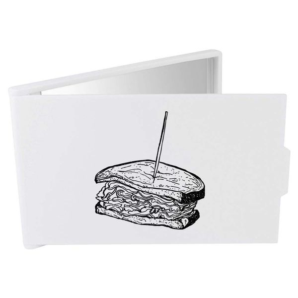 Azeeda 'Bacon Sandwich' Compact/Travel/Pocket Makeup Mirror (CM00008790)