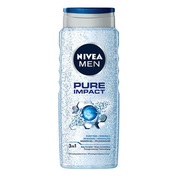 Nivea Pure Impact Shower Gel, 500 ml (Ship from India)