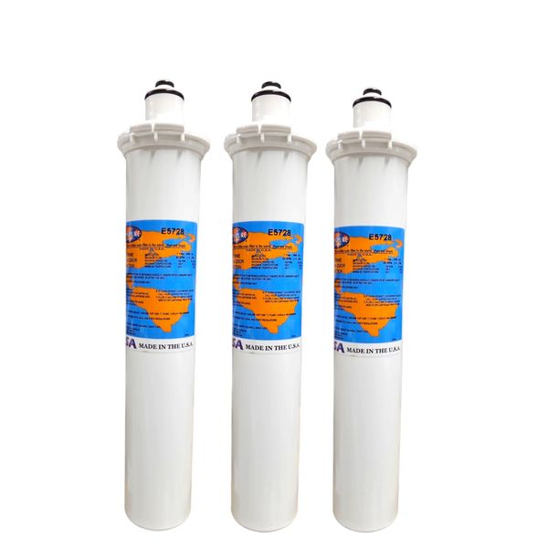 Omnipure E5728 14"x2.5" E-Series GAC T28 Carbon Filter 3PK