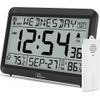 Atomic Clock With Indoor Outdoor Temperature, Self-setting Digital Wall