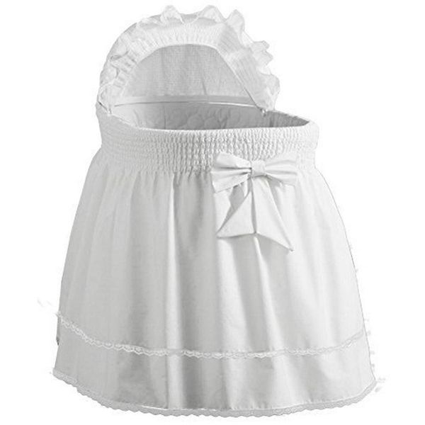 Baby Doll Bedding Neutral Sea Shell Bassinet Liner for boy and Girl, Ecru