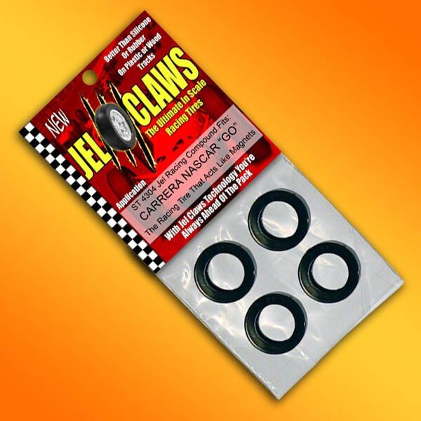 1/43 Scale Carrera GO NASCAR Slot Car Tires Jel Claws 4pk