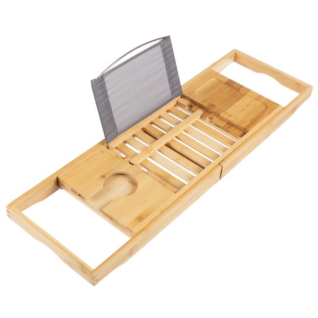 Bath Dreams Bamboo Bathtub Caddy Tray with Extending Sides